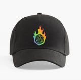 Rainbow d20 Pride Baseball Cap - Boardwalk Cafe & Games