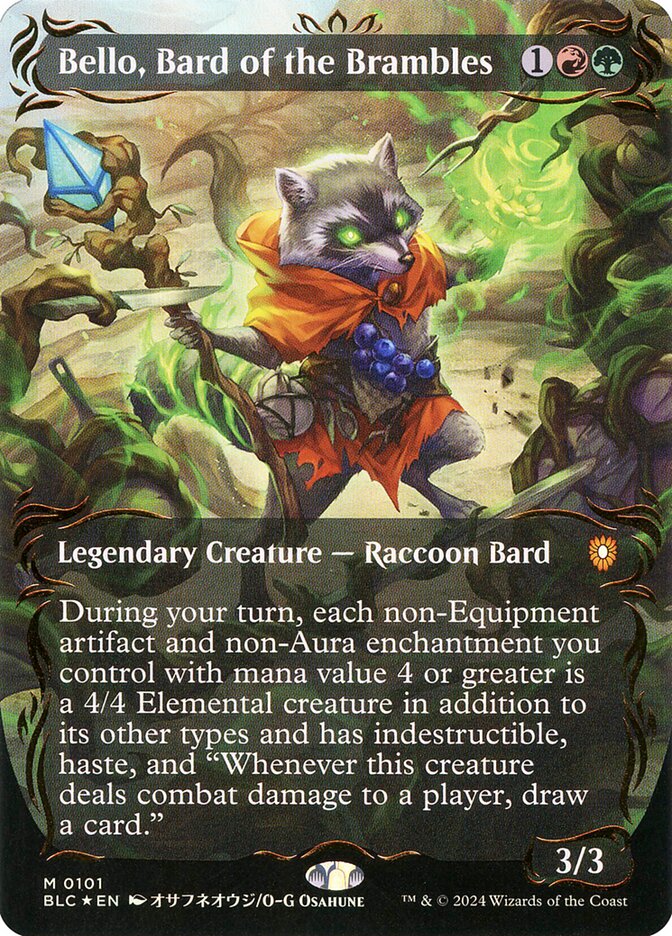 Bello, Bard of the Brambles (Borderless) (Raised Foil)