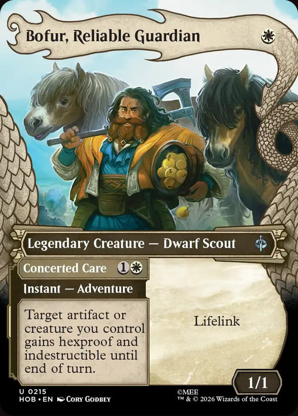Bofur, Reliable Guardian (Showcase) (HOB 215) - Magic: The Gathering