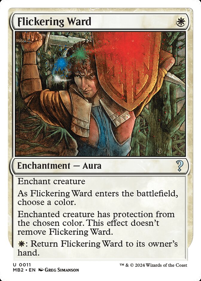 Flickering Ward (White Border)