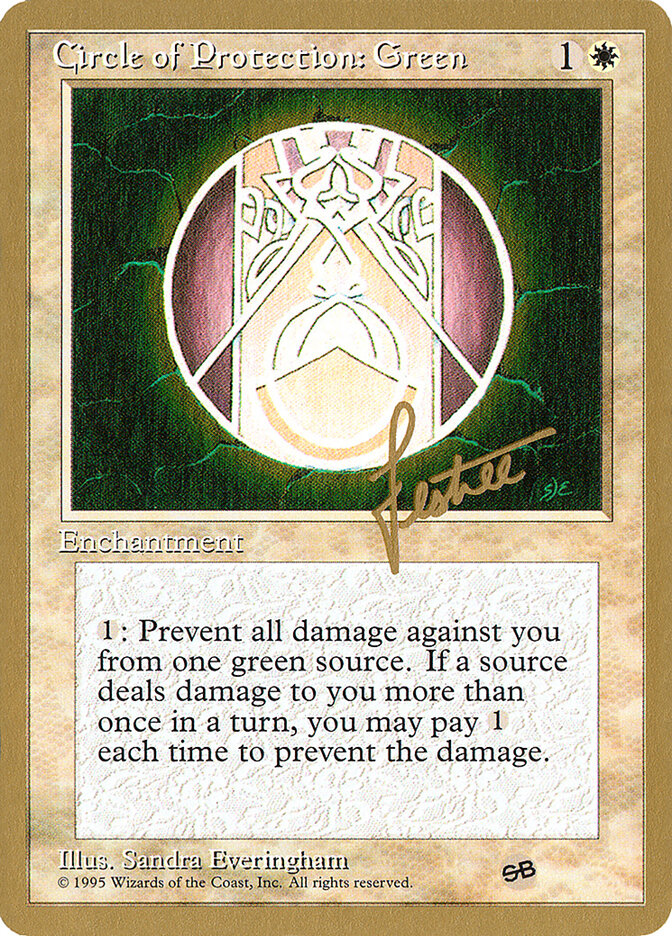 Circle of Protection: Green - 1996 Bertrand Lestree (4ED) (SB)