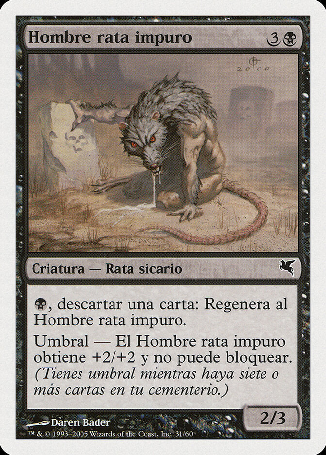Dirty Wererat (Spanish) - "Hombre rata impuro" (A31)