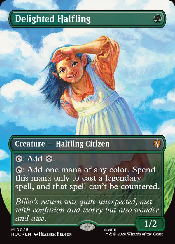 Delighted Halfling (Borderless) - Magic: The Gathering