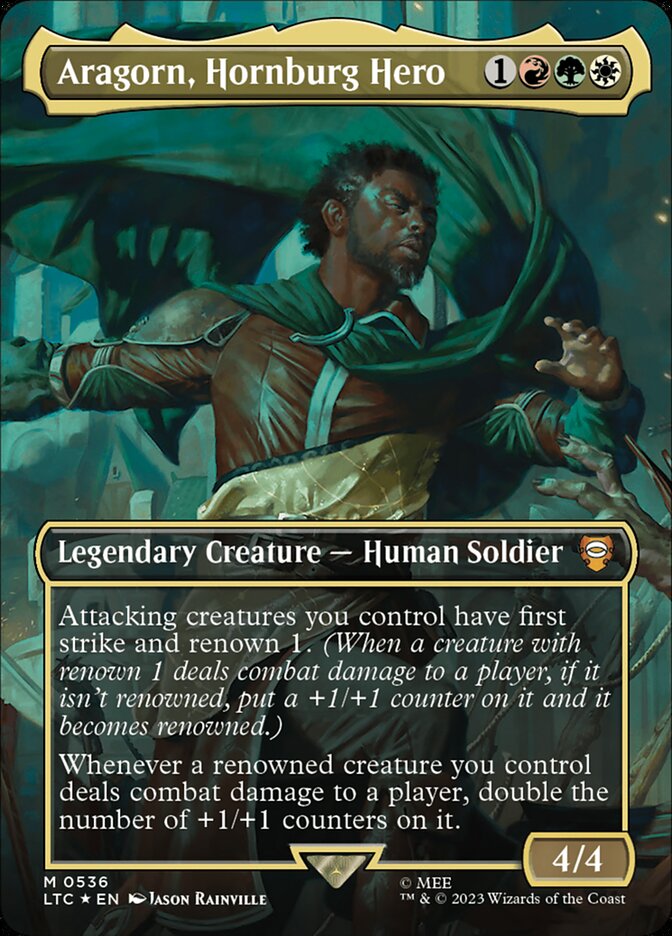 Aragorn, Hornburg Hero (Borderless) (Surge Foil)