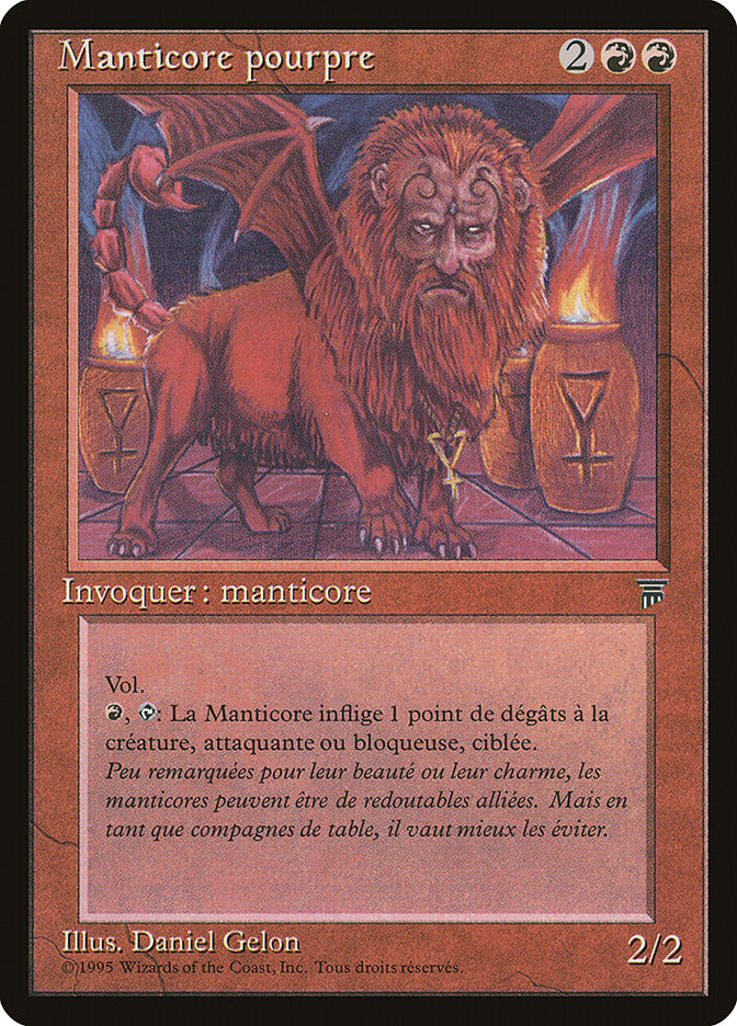 Crimson Manticore (French) - "Manticore pourpre"
