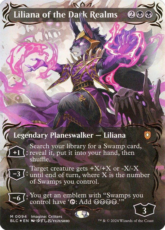 Liliana of the Dark Realms (Borderless) (Raised Foil)