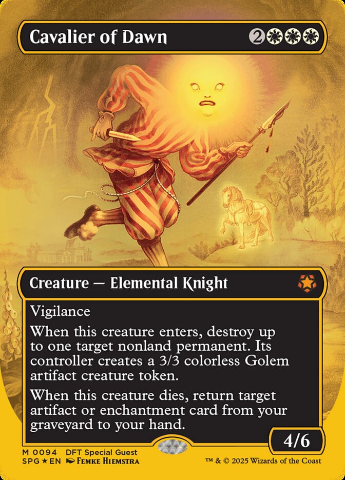 Cavalier of Dawn (Borderless) (First-Place Foil)
