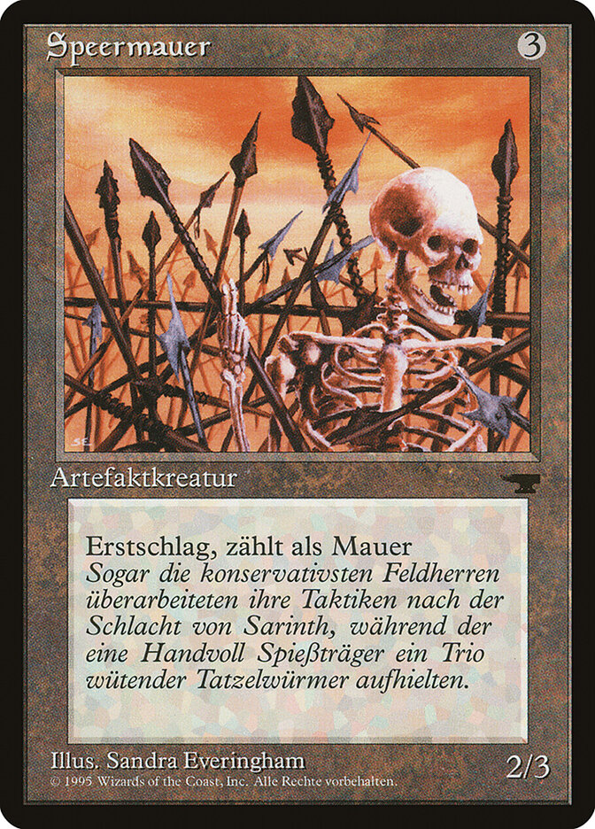 Wall of Spears (German) - "Speermauer"