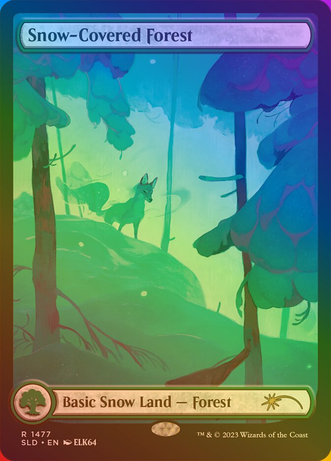 Snow-Covered Forest (1477) (Rainbow Foil)