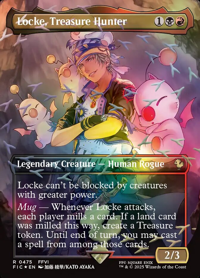Locke, Treasure Hunter (Borderless) (Chocobo Track Foil)