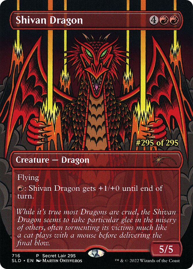 Shivan Dragon (Serial Numbered)