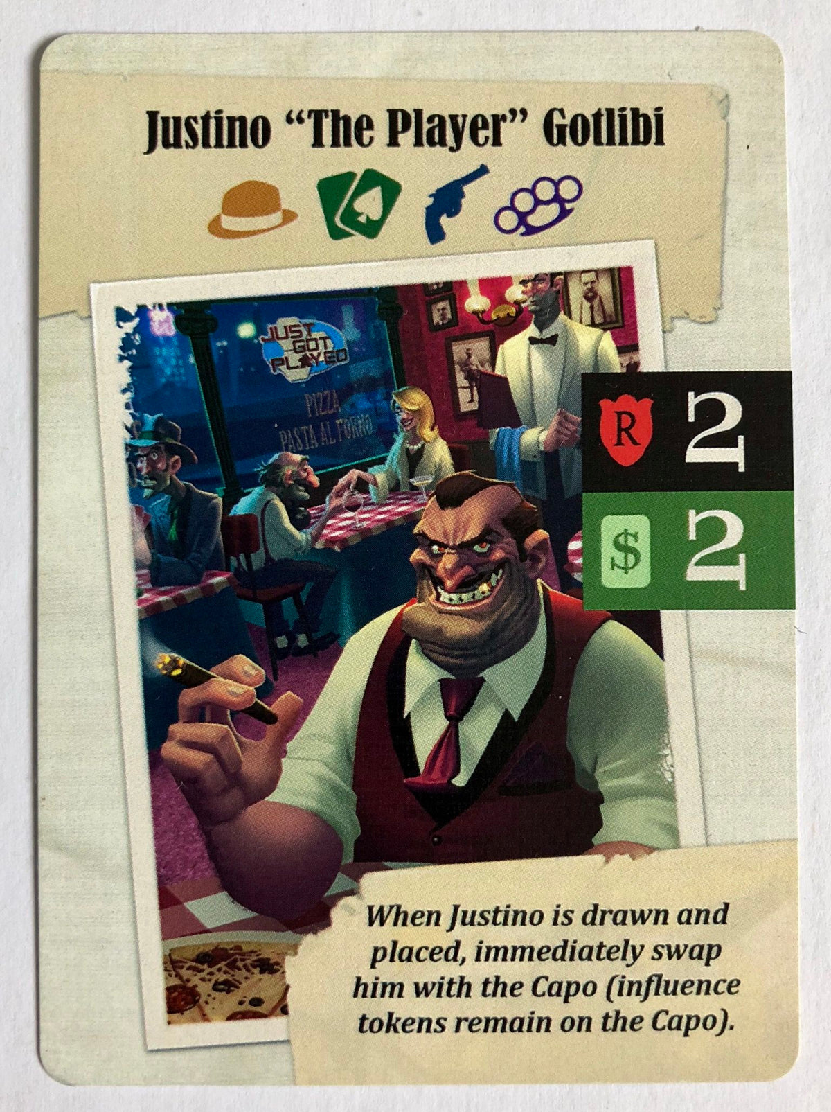 Nothing Personal: Justino "The Player" Gotlibi Promo Card
