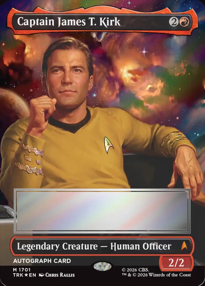 Captain James T. Kirk (Borderless) (Signed)