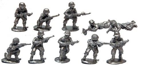 Warfighter: The WWII Tactical Combat Card Game – Expansion #14: USA Metal Soldier Miniatures