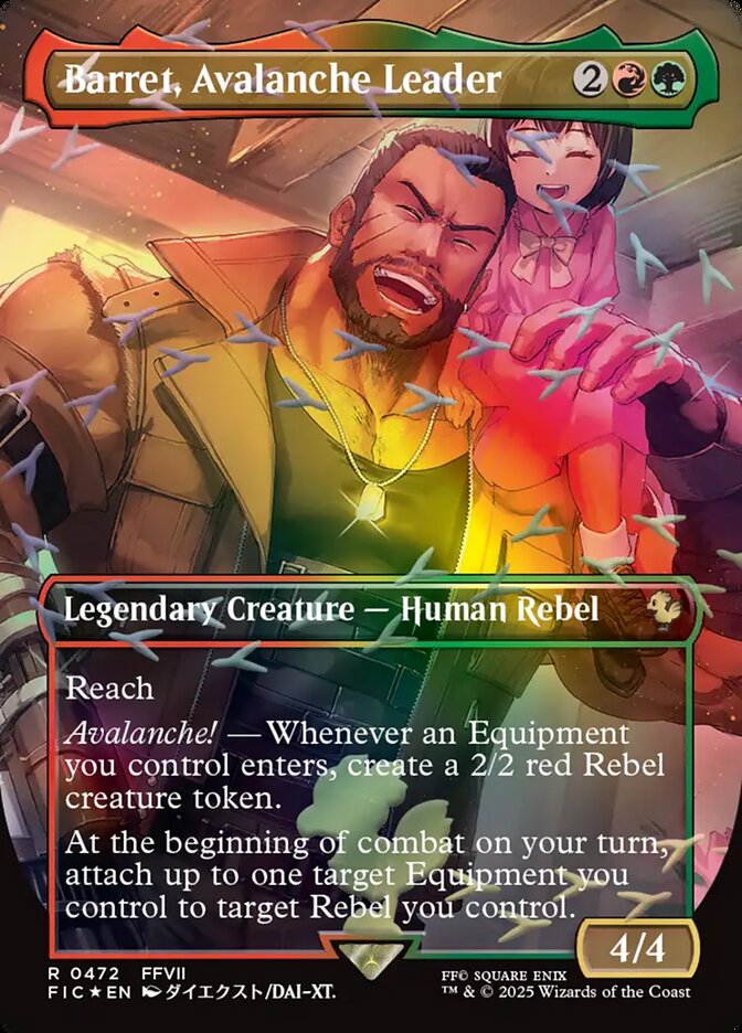 Barret, Avalanche Leader (Borderless) (Chocobo Track Foil)