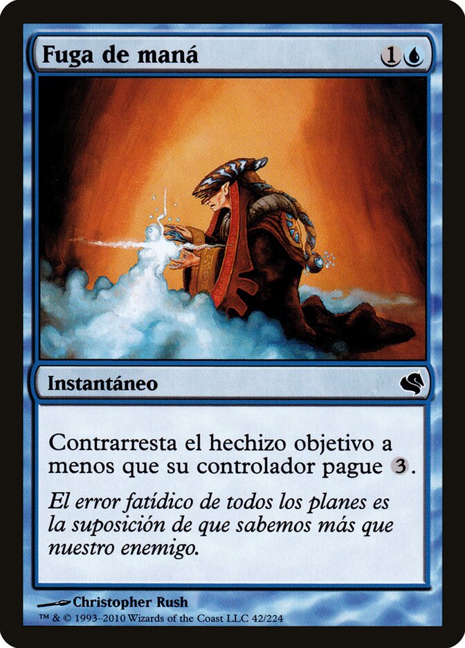 Mana Leak (Spanish) - "Fuga de mana"