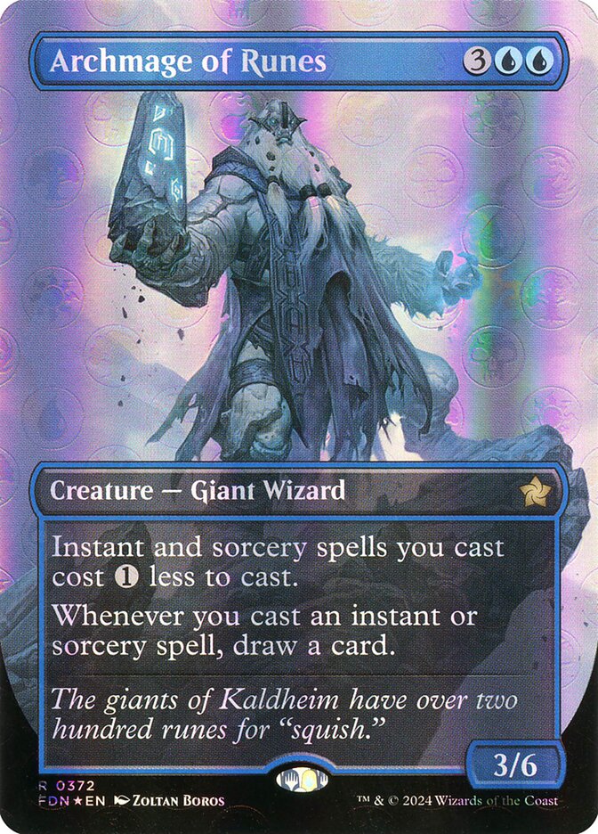 Archmage of Runes (Borderless) (Mana Foil)