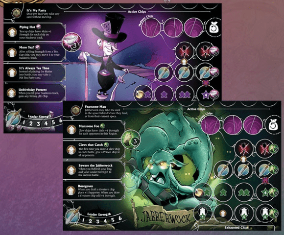 Wonderland's War: Updated Player Boards