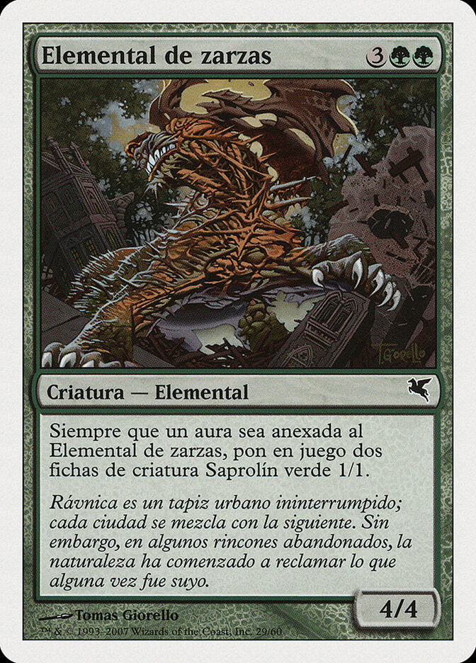 Bramble Elemental (French) - "Elemental de ronces"