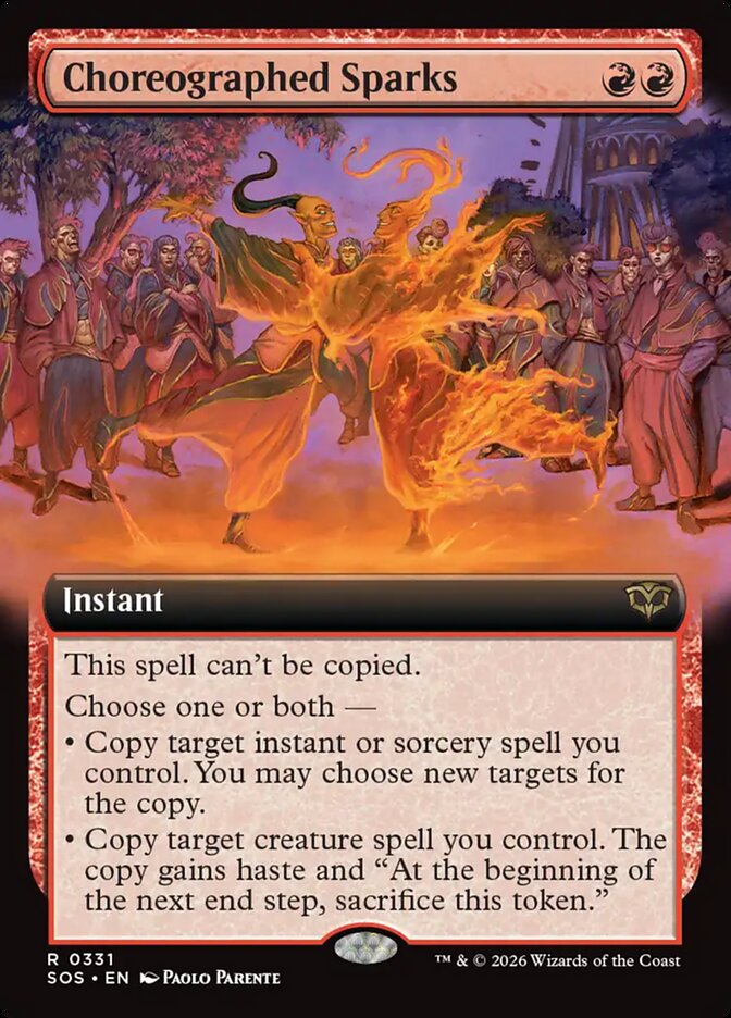 Choreographed Sparks (Extended Art)