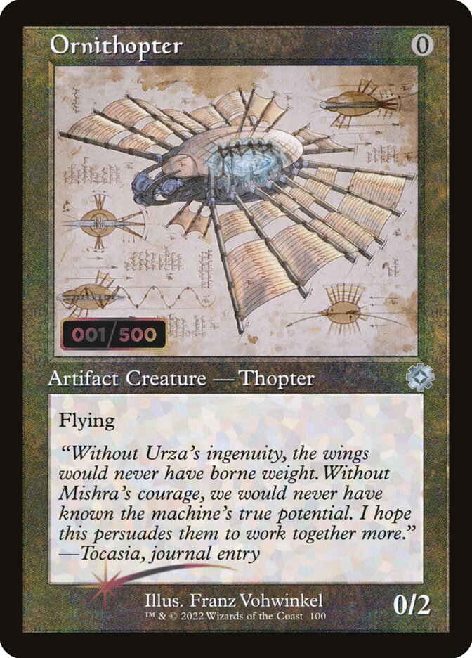 Ornithopter (Schematic) (Serial Numbered)