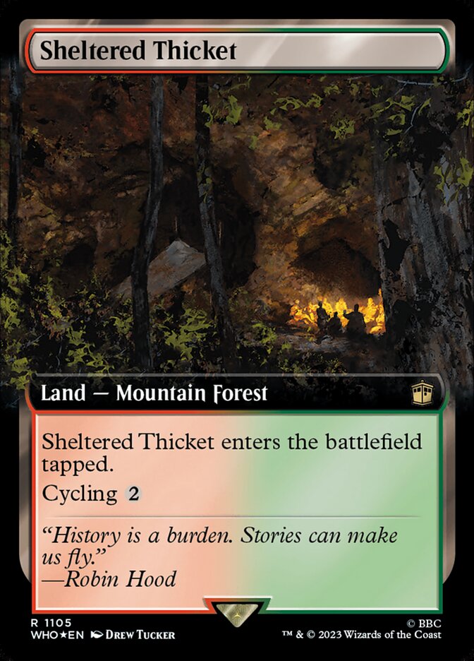 Sheltered Thicket (Extended Art) (Surge Foil)