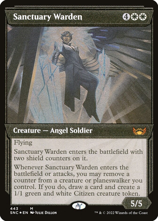 Sanctuary Warden (Showcase) (Foil Etched)