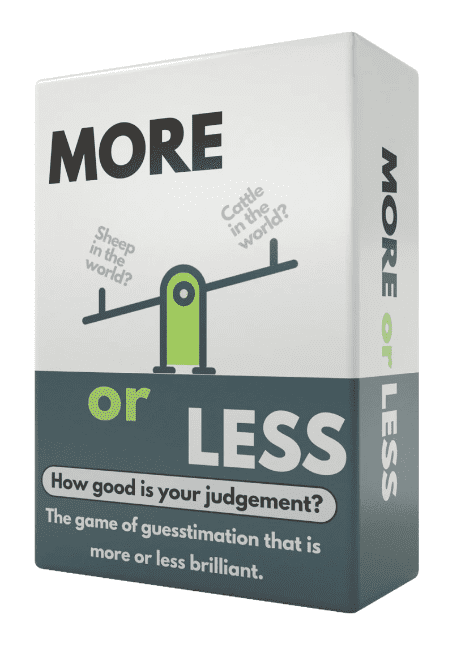 More or Less Original Edition Card Game: How Good Is Your Judgement?