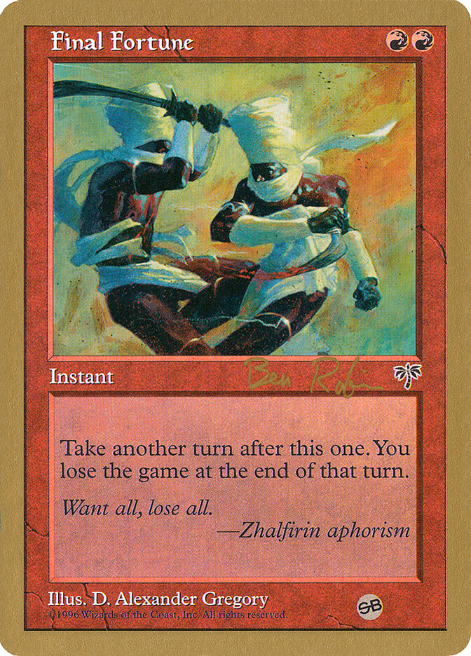 Final Fortune - 1998 Ben Rubin (MIR) (SB)