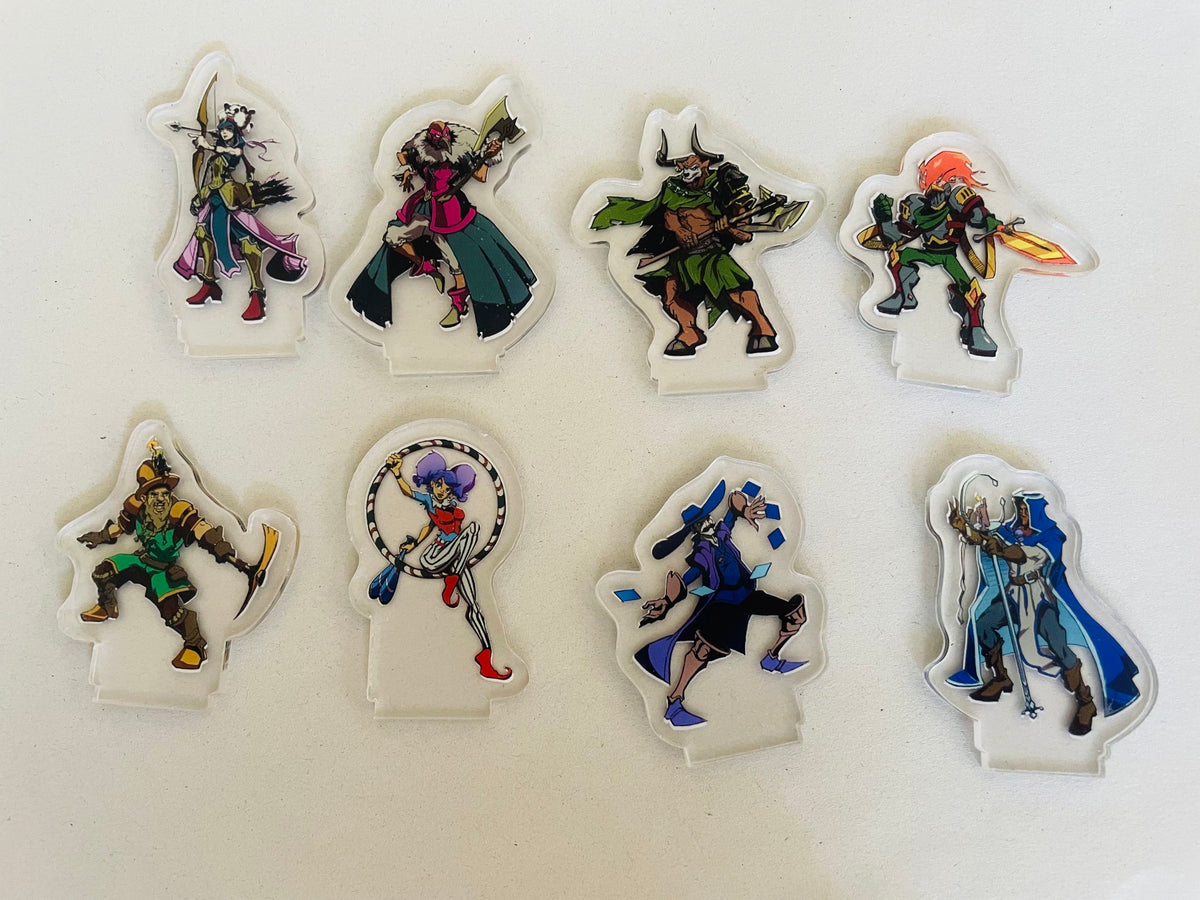 Shuffle Dungeons: Acrylic Hero Tokens