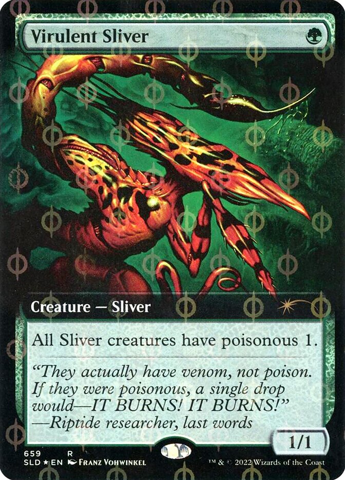 Virulent Sliver (Extended Art) (Step-and-Compleat Foil)