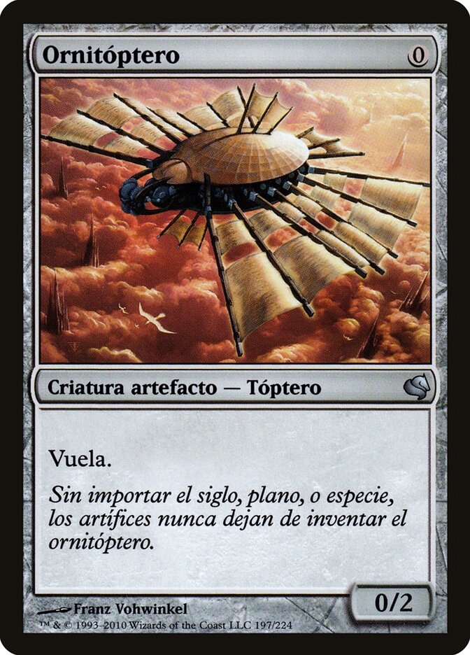 Ornithopter (Spanish) - "Ornitoptero"