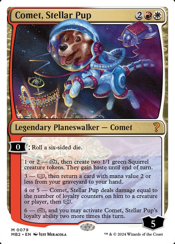 Comet, Stellar Pup (White Border)
