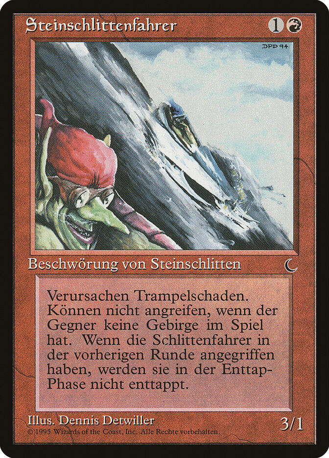 Goblin Rock Sled (German) - "Steinschlittenfahrer"