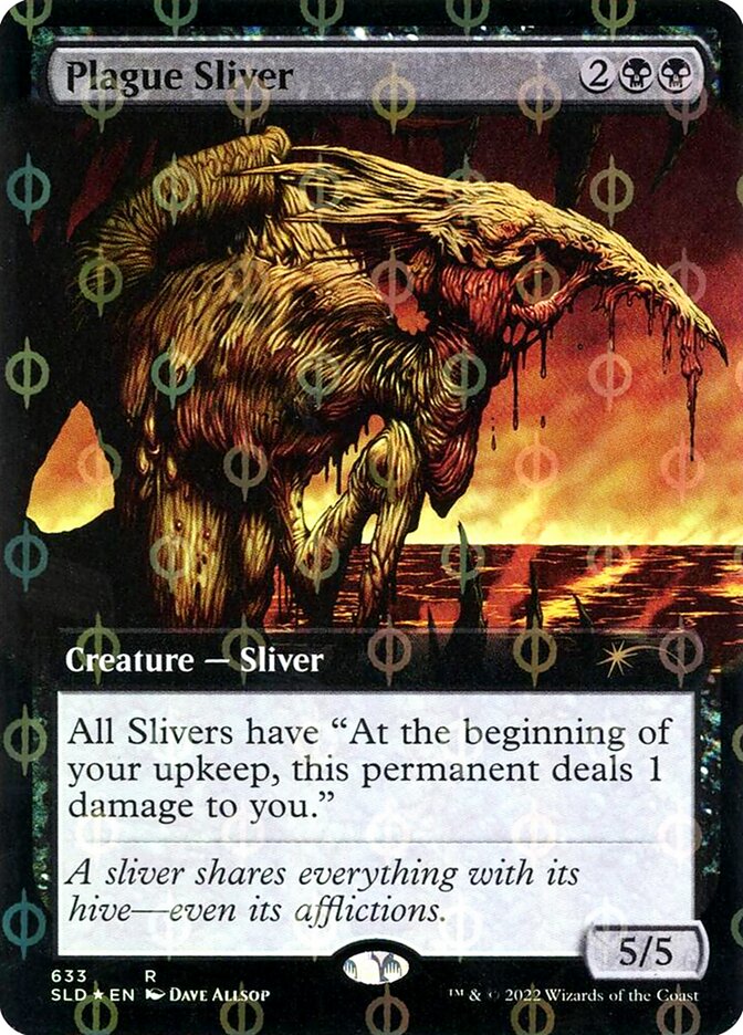Plague Sliver (Extended Art) (Step-and-Compleat Foil)