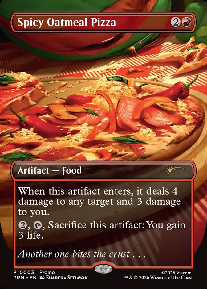 Spicy Oatmeal Pizza (Borderless)