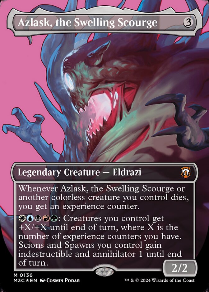 Azlask, the Swelling Scourge (Borderless) (Ripple Foil)