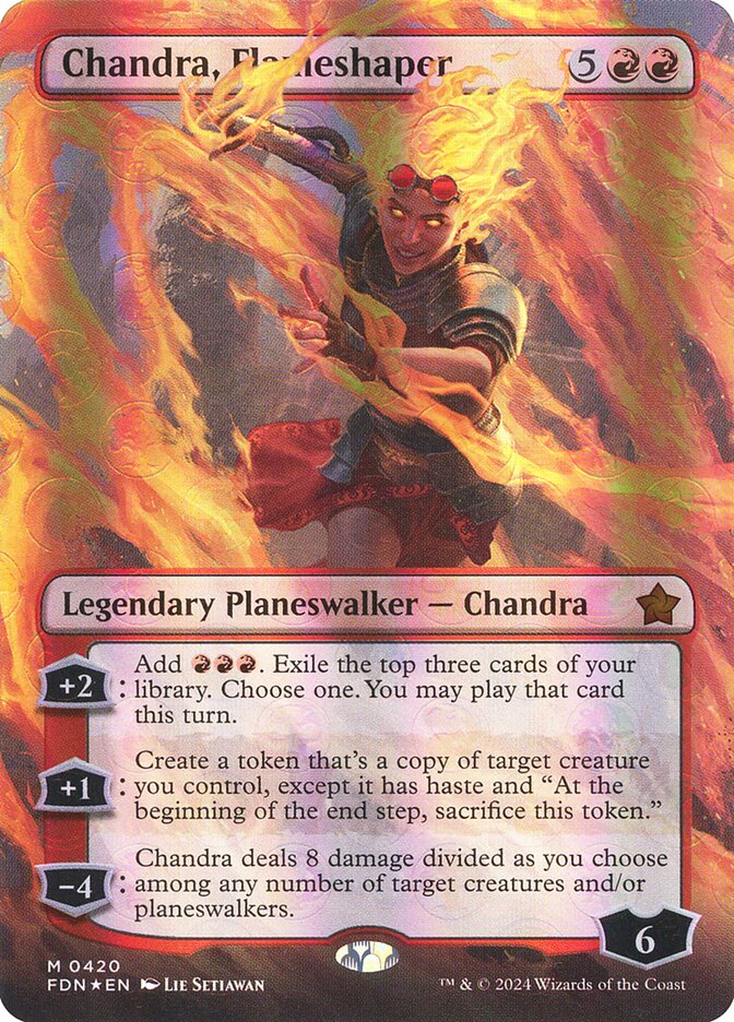Chandra, Flameshaper (Borderless) (Mana Foil)