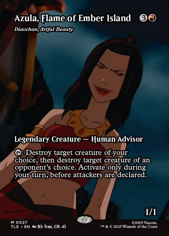 Azula, Flame of Ember Island - Diaochan, Artful Beauty (Borderless)