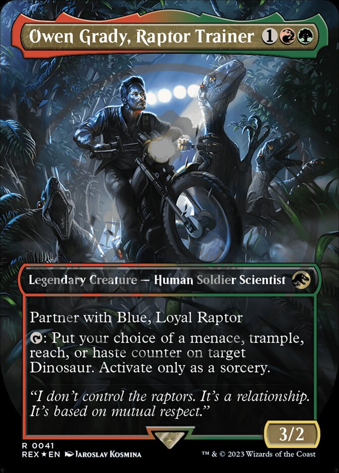 Owen Grady, Raptor Trainer (Borderless) (Emblem)