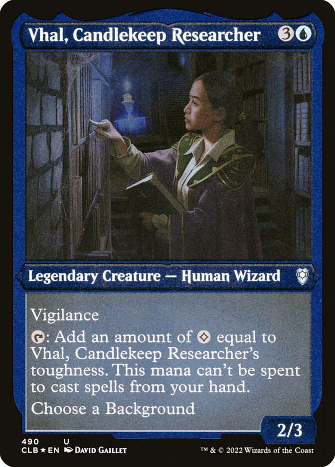 Vhal, Candlekeep Researcher (Foil Etched)