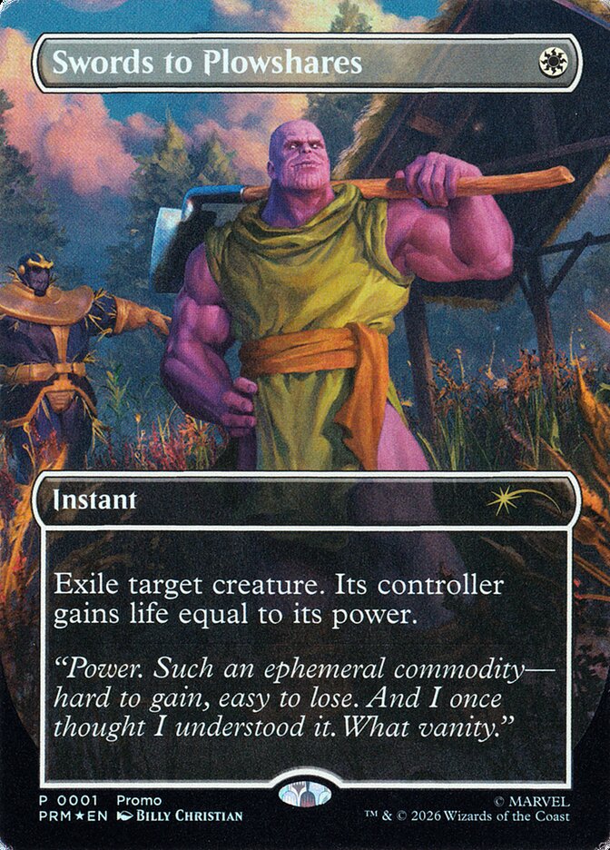 Swords to Plowshares (Borderless) (Magazine Insert)