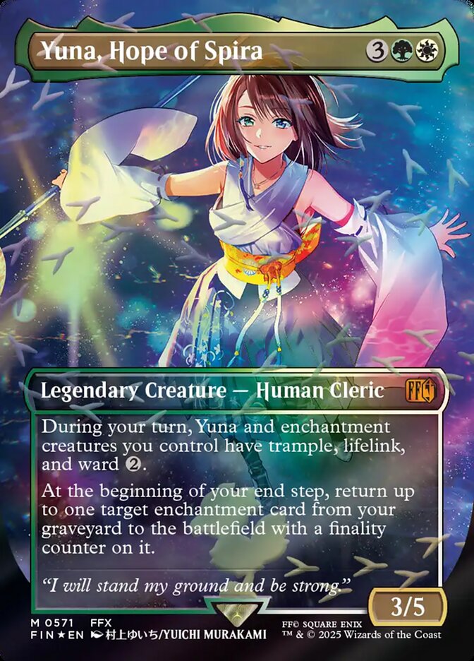 Yuna, Hope of Spira (Borderless) (Chocobo Track Foil)