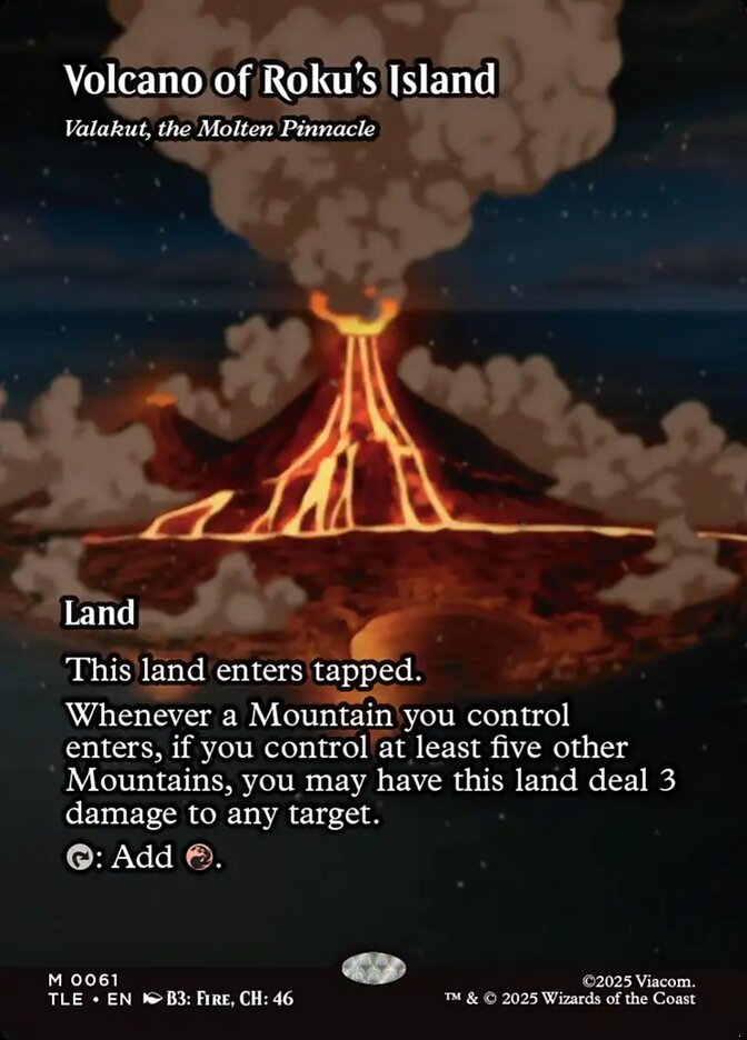 Volcano of Roku's Island - Valakut, the Molten Pinnacle (Borderless)