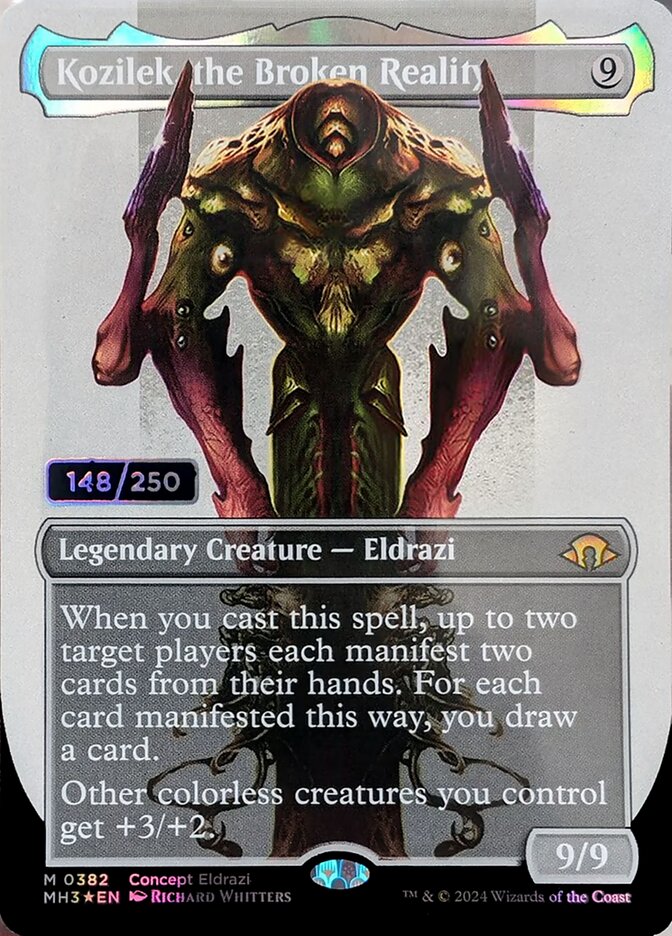 Kozilek, the Broken Reality (Borderless) (Serial Numbered)