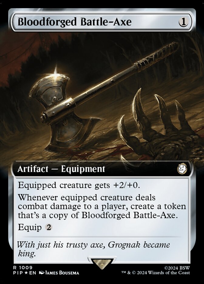 Bloodforged Battle-Axe (Extended Art) (Surge Foil)