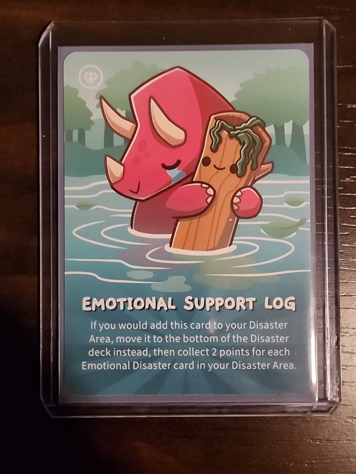 Happy Little Dinosaurs: Emotional Support Log Promo Card