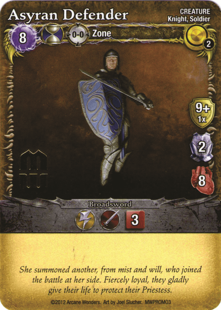 Mage Wars: Asyran Defender Promo Card