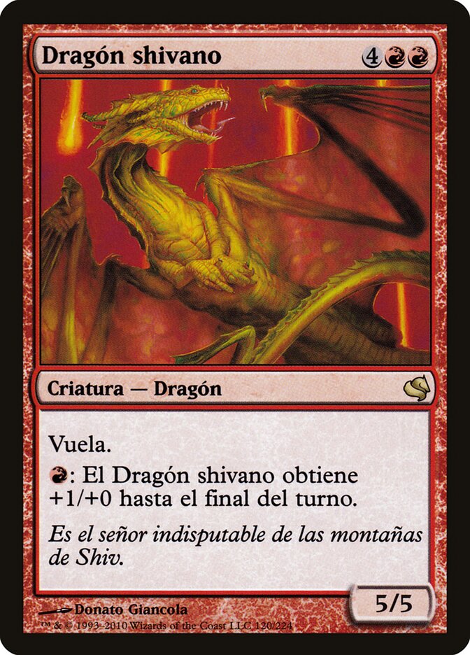 Shivan Dragon (Spanish) - "Dragon shivano"