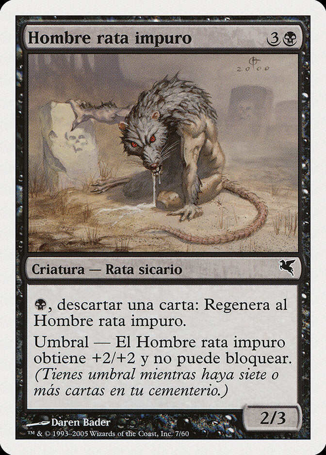 Dirty Wererat (Spanish) - "Hombre rata impuro" (A7)